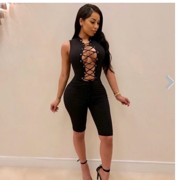 Other - “Lace-Up” BodyCon Jumpsuit